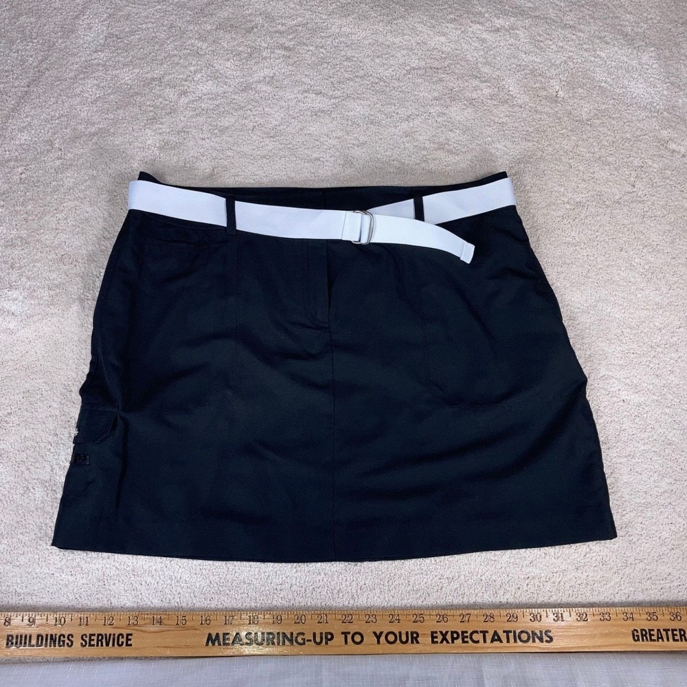 IZOD‎ XFG Womens Golf Skort Size 16 Black Pro Series Fairway Vibes with Belt NWT